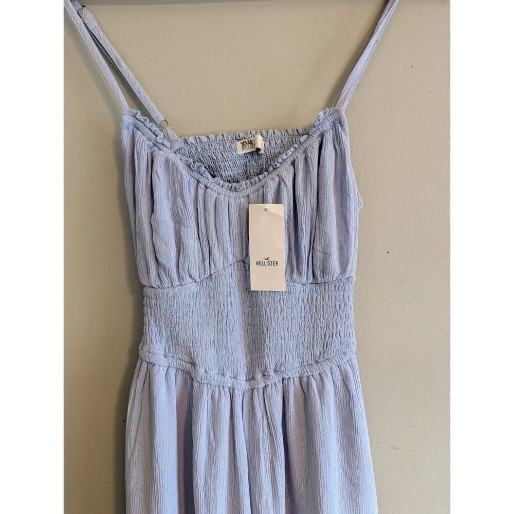 NWT Hollister Pant Jumpsuit Smocked Babydoll Coquette Boho Cottage Relaxed Beach